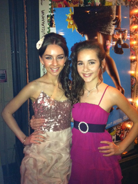 Haley Pullos and Lexi Ainsworth at the Prom premier