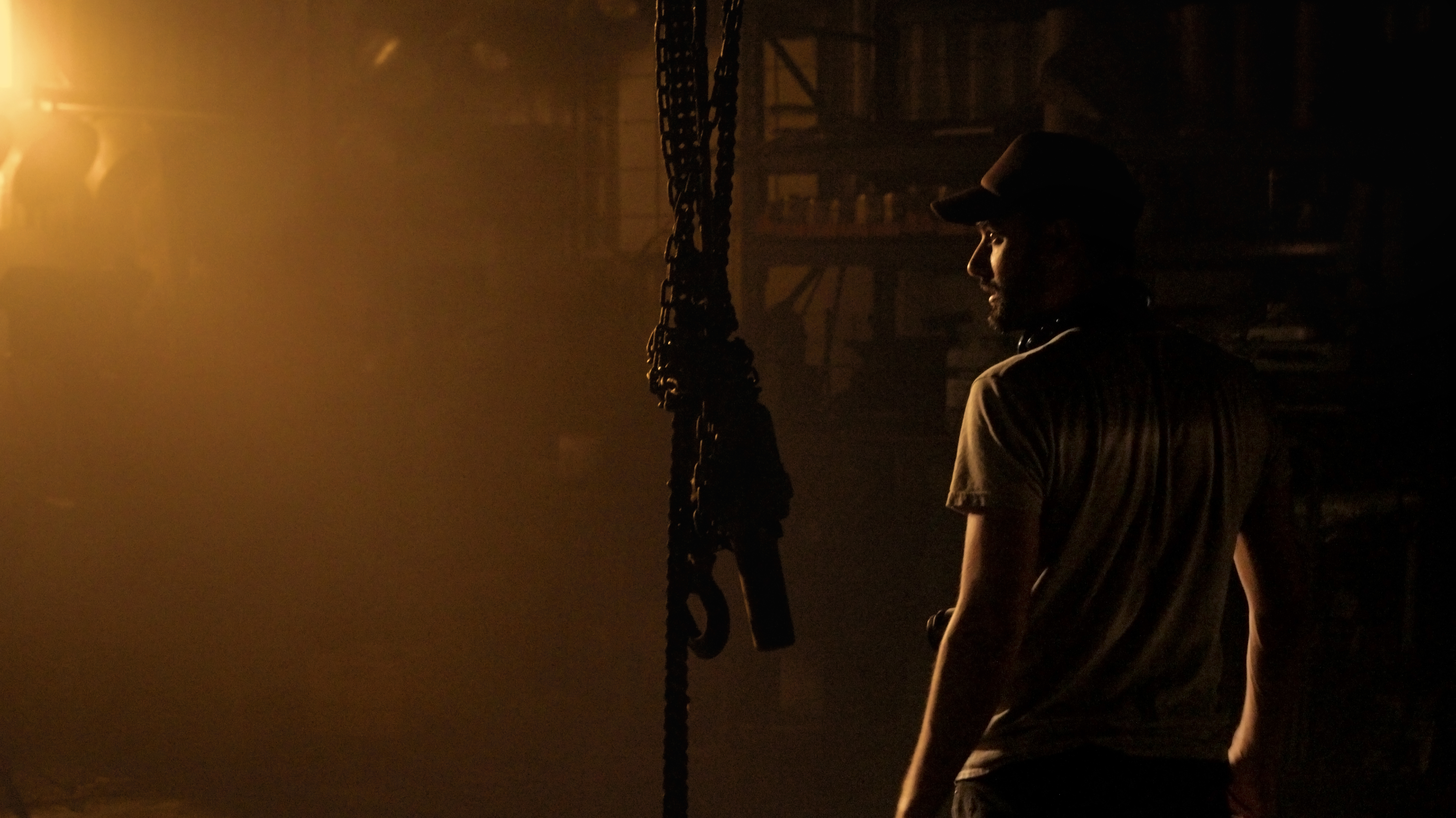Marc Furmie on the set of Terminus. 2013.