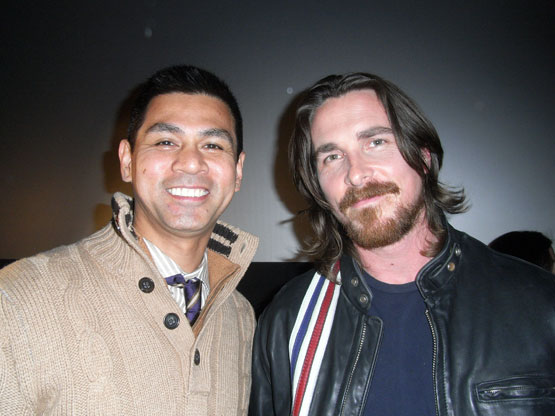 Christian Bale after screening of The Fighter. Won Oscar Best Performance by an Actor in a Supporting Role for playing Dicky Eklund