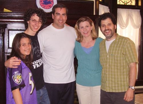 Family Values cast, Rob Riggle with Ashley Reyes and Lori Hammel and director, Mike Shapiro