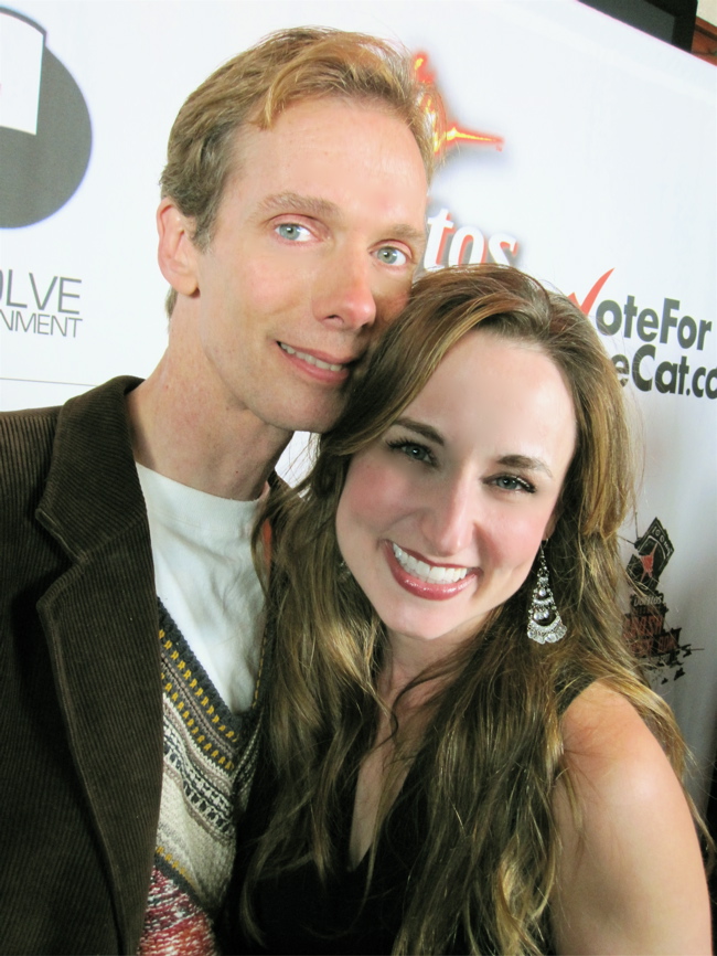 Kimberly Durrett with Pan's Labyrinth's Doug Jones at the 2009 Doritos Red Carpet Premiere