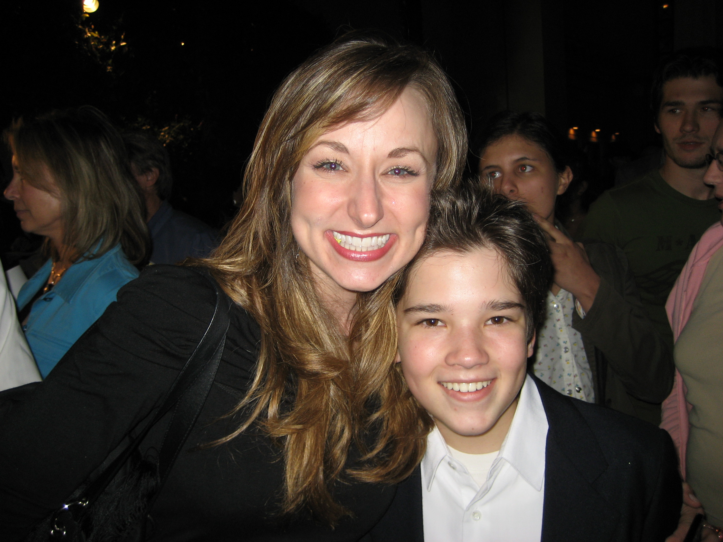 Kimberly Durrett with her on-screen son, iCarly's Nathan Kress, at the 2007 international premiere of, Bag, Best Comedy at the 168 Project Film Festival