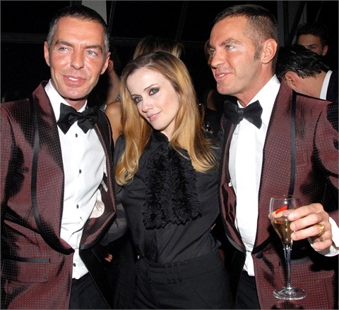 Chiara with Dean & Dan Caten at DSquared event