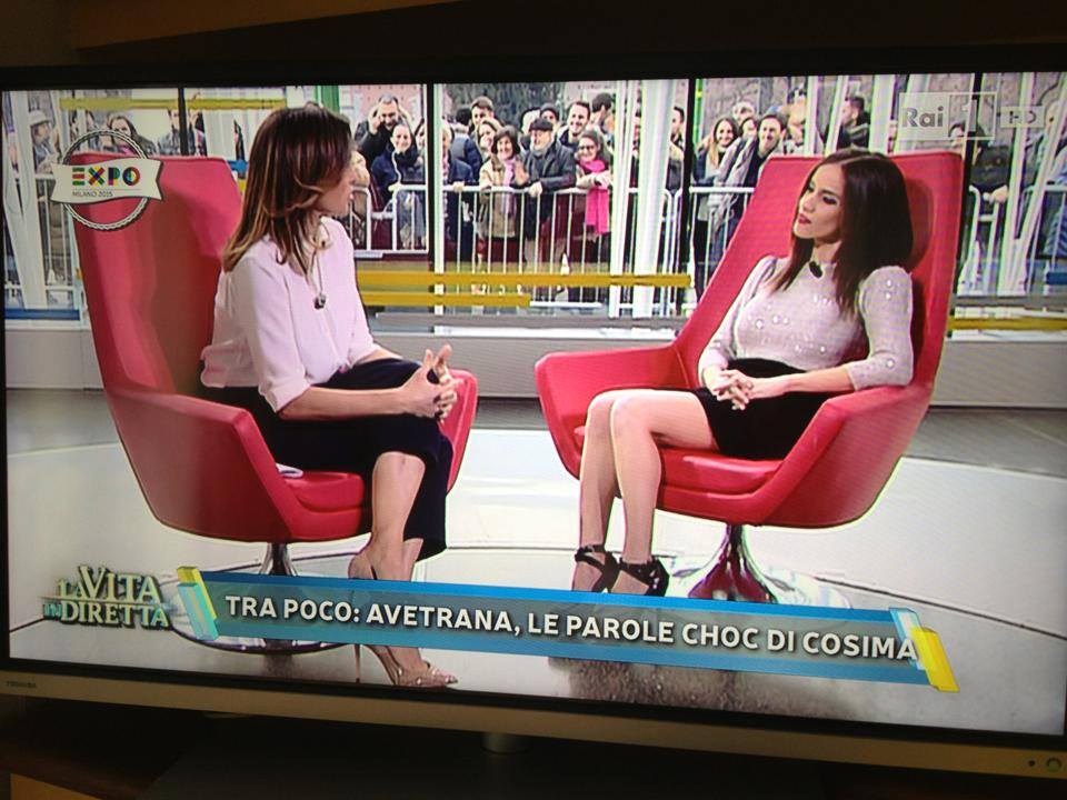 tv hoster Cristina Parodi with Chiara