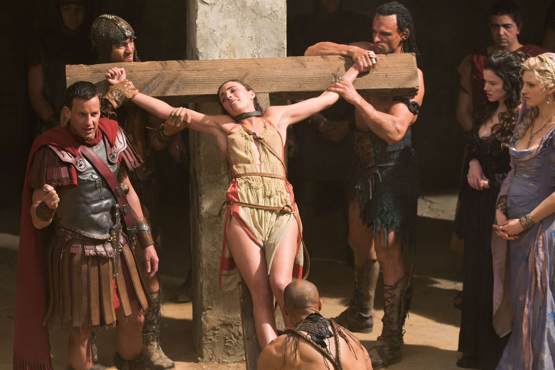 Still of Craig Parker, Viva Bianca, Hanna Mangan Lawrence and Stephen Dunlevy in Spartacus: Blood and Sand (2010)