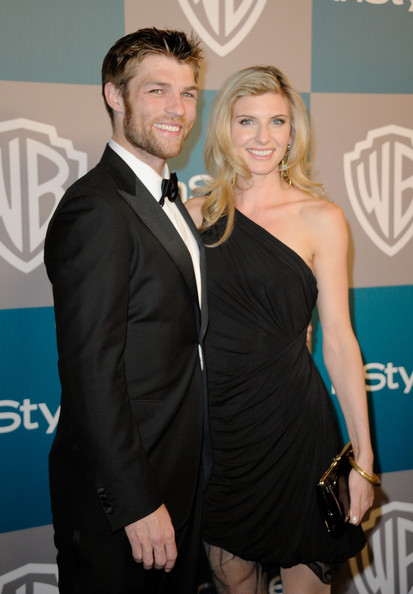Liam McIntyre and Viva Bianca at InStyle Golden Globe Party 2012
