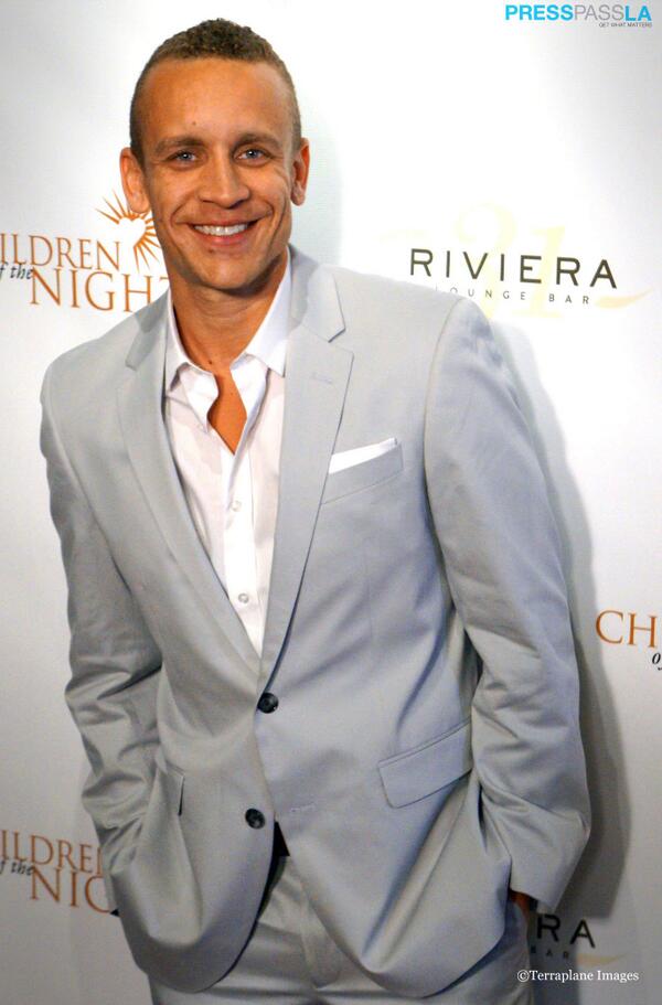 Actor David Barnes on the red carpet for Bench Warmer benefit at Riviera31 in Beverly Hills July 1st 2014.