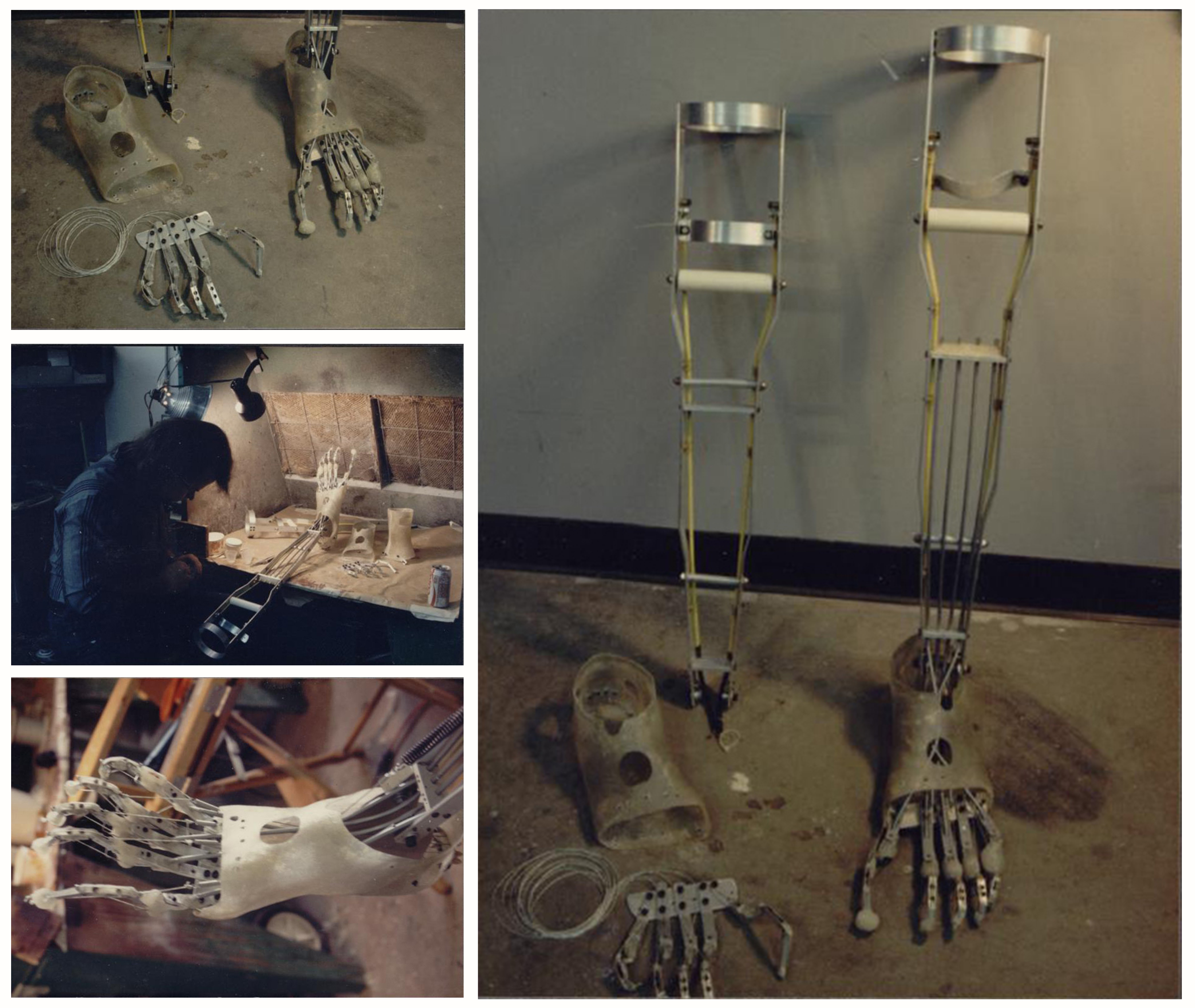 Harry & the Hendersons (1987) Rick Baker Studio. Close-up feet puppet mechanics. Bench tool construction. No lathe or mill.