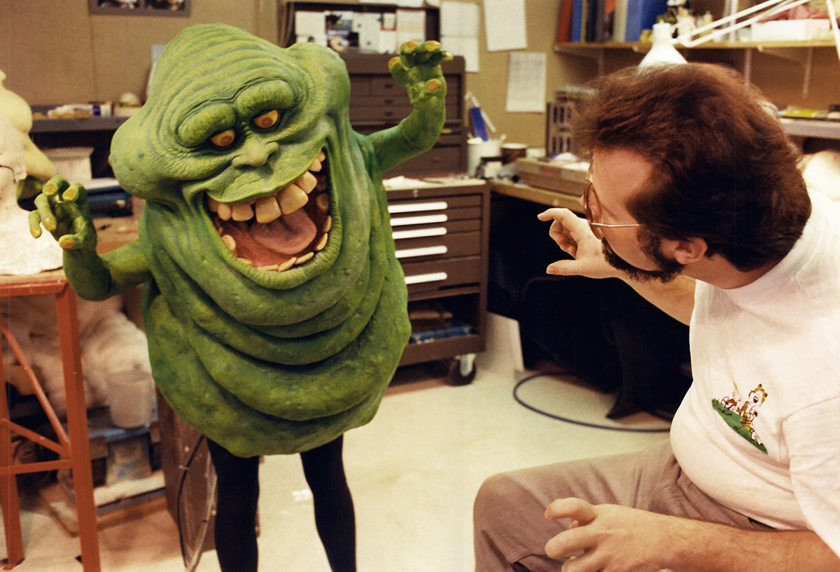 Ghostbusters 2 (1989) ILM Creature Shop. Robin (Navlyt) Shelby and Tim Lawrence. Slimer's first assembly.
