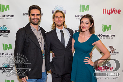 Artie Ahr, Khalil Sullins, and Ellyette Eleni at Julien Dubuque Film Festival