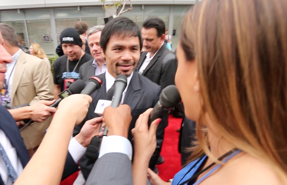 Interviewing Manny Pacquaio