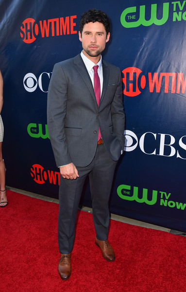 Benjamin Hollingsworth arrives at the CBS, CW, Showtime TCA after party.