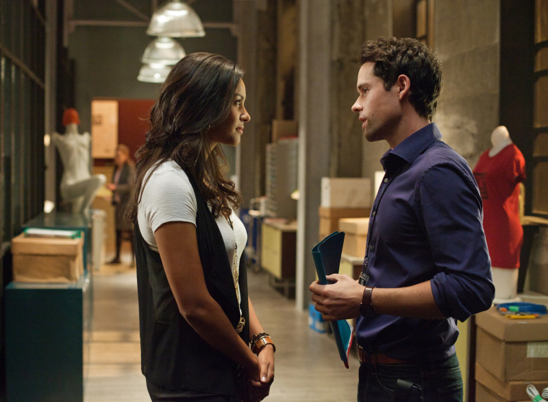 Still of Jessica Lucas and Benjamin Hollingsworth in Cult (2013)