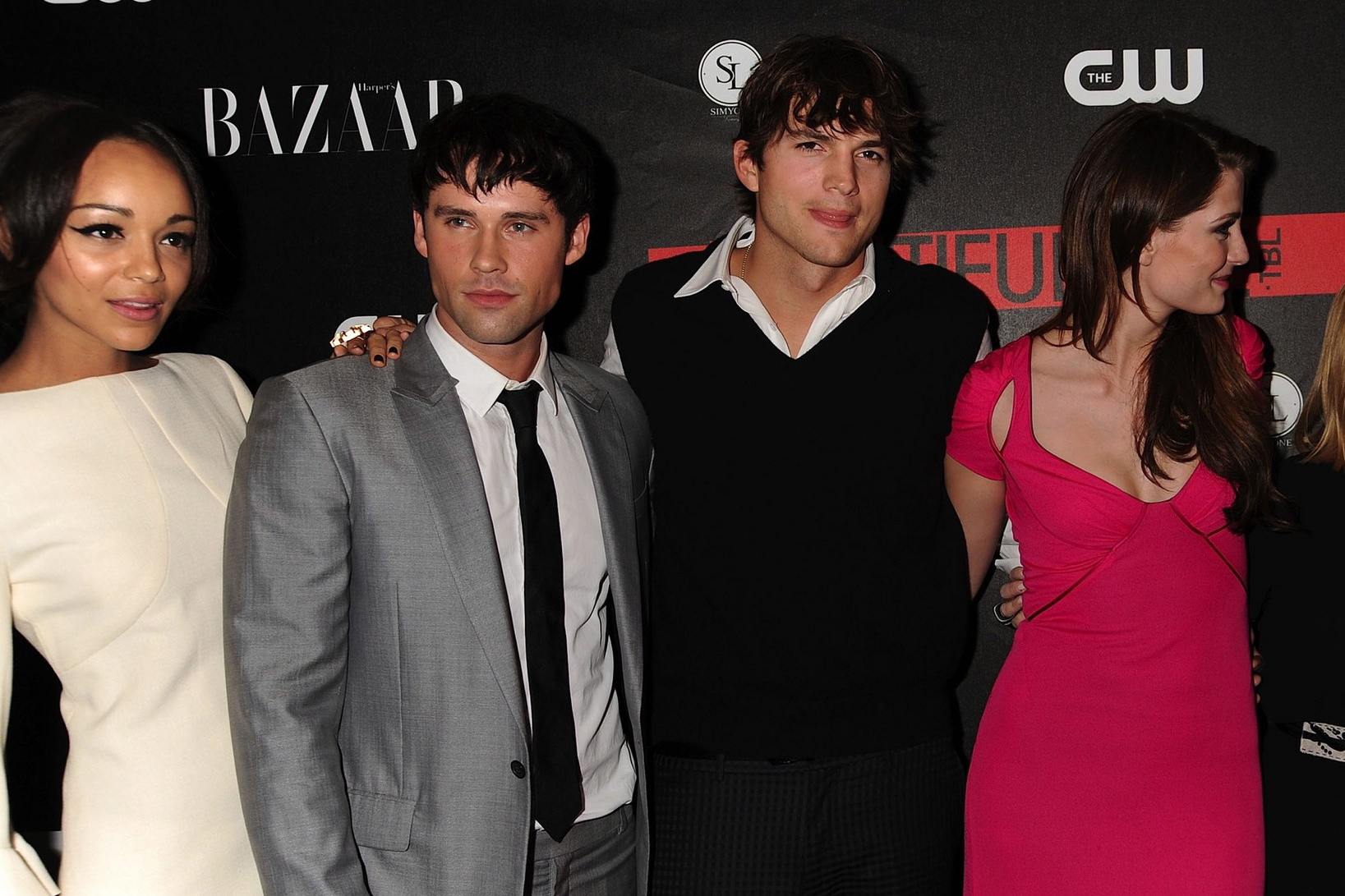 Ashley Madekwe, Ben Hollingsworth, Ashton Kutcher, Mischa Barton at The Beautiful Life Premiere.