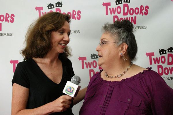 Mary Jo Apisa interviewed by Kelly Gingery of FlickChickTV.com at the Two Doors Down Premiere. (August 2011)