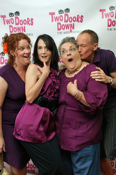 Amy Talbott, Amber Mikesell, Mary Jo Apisa and Scott Risner at the Two Doors Down Premiere. (August 2011)
