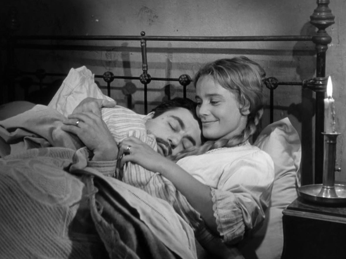 Still of François Périer and Maria Schell in Gervaise (1956)