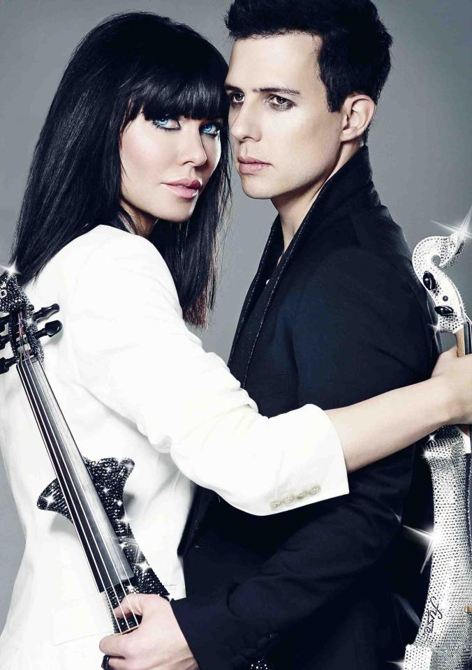 Linzi Stoppard with electric violin duo FUSE