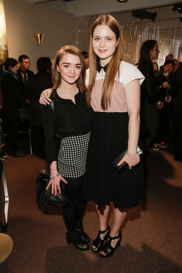 Hera Hilmar and Maisie Williams at the Tesiro Golden Bar lounge for the Shooting Stars event at the Berlinale Film Festival 2015