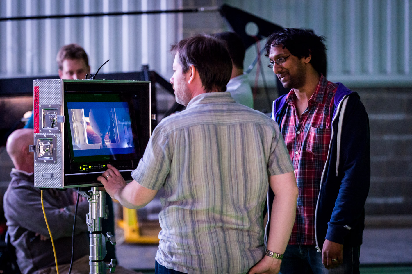 HaZ (Director) reviewing a shot with 2nd Unit DP - Adam Sculthorp on the set of Origin Unknown