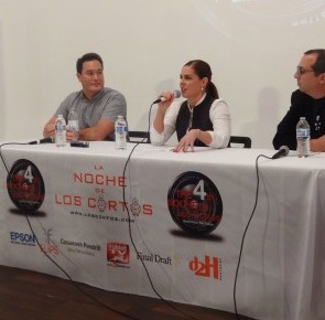 Speaking on the panel of the Los Cortos Film Festival, November 1, 2014.