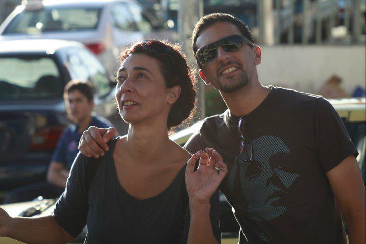 With Fadi Haddad on location with When Monailza Smiled. Amman, Jordan