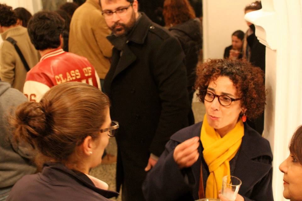 Chatting with Luma Qaddoumi of beAmman.com, at Makan, Amman, Jordan.
