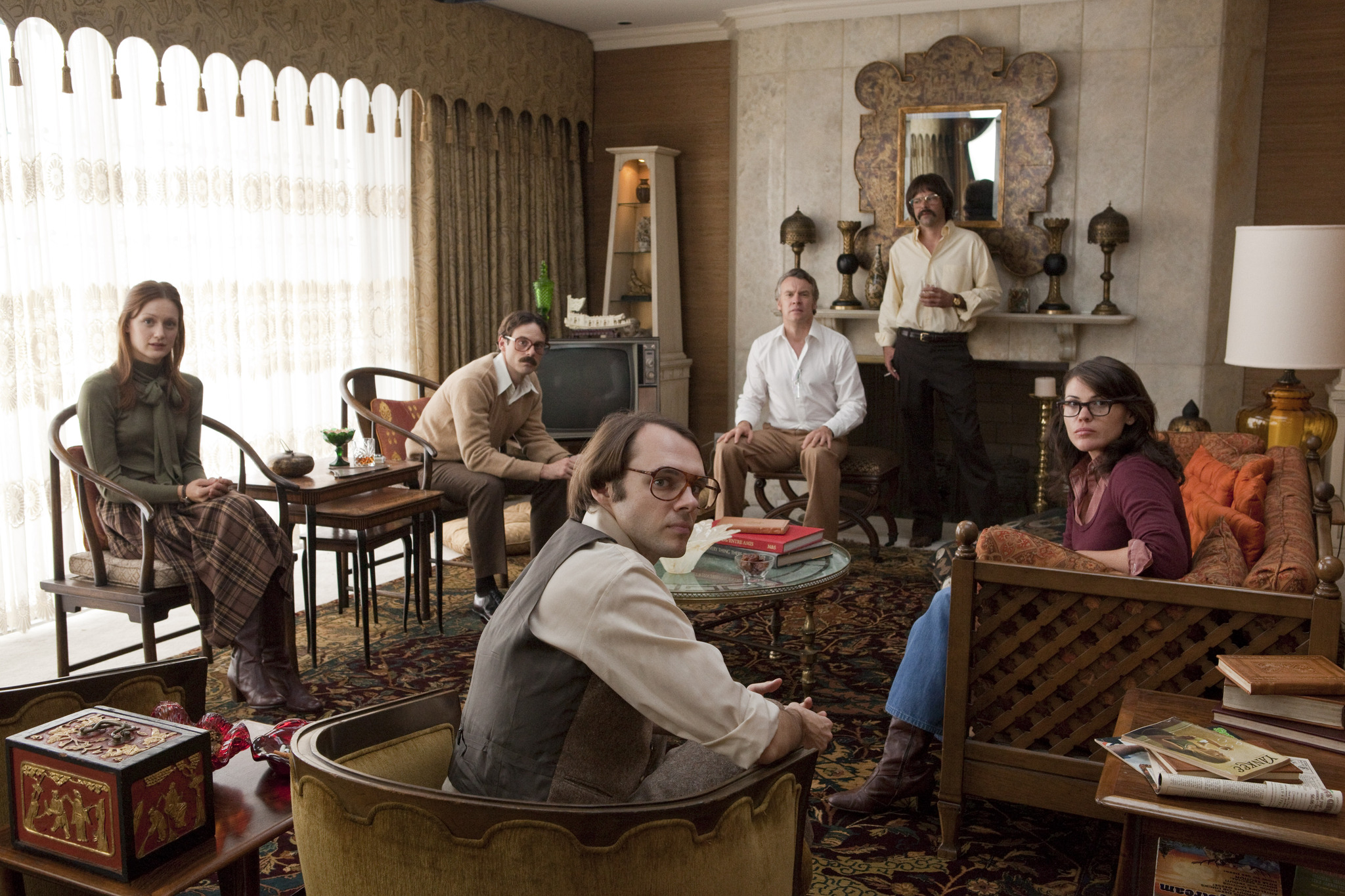 Still of Tate Donovan, Rory Cochrane, Clea DuVall, Scoot McNairy, Joe Stafford, Christopher Denham and Kerry Bishé in Argo (2012)