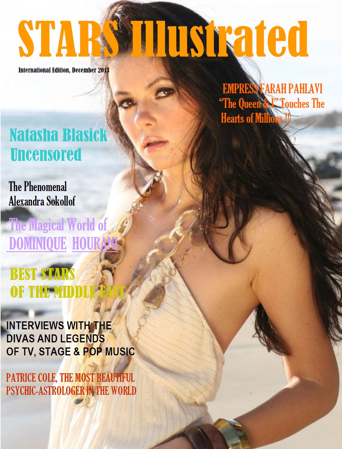 Natasha Blasick cover story of Stars Illustrated, International Edition, December 2013