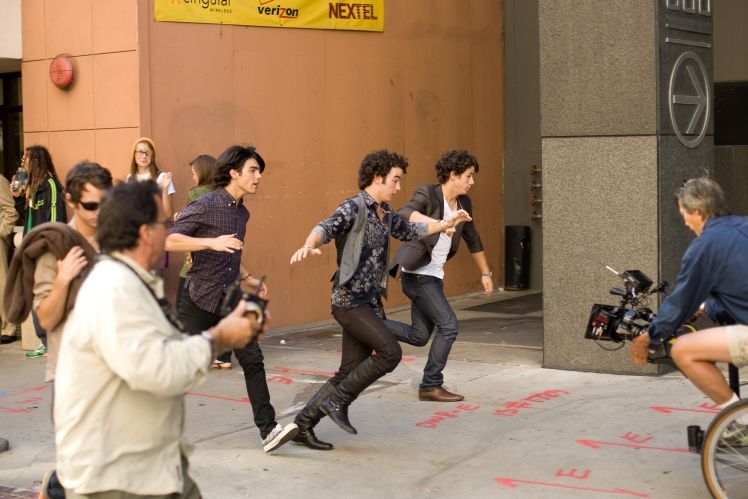 Still of The Jonas Brothers, Kevin Jonas, Joe Jonas and Nick Jonas in Jonas Brothers: koncertas trimateje erdveje (2009)