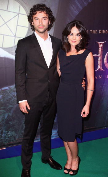Aidan Turner and Sarah Greene at the Irish Premiere of The Hobbit: An Unexpected Journey at Cineworld in Dublin.