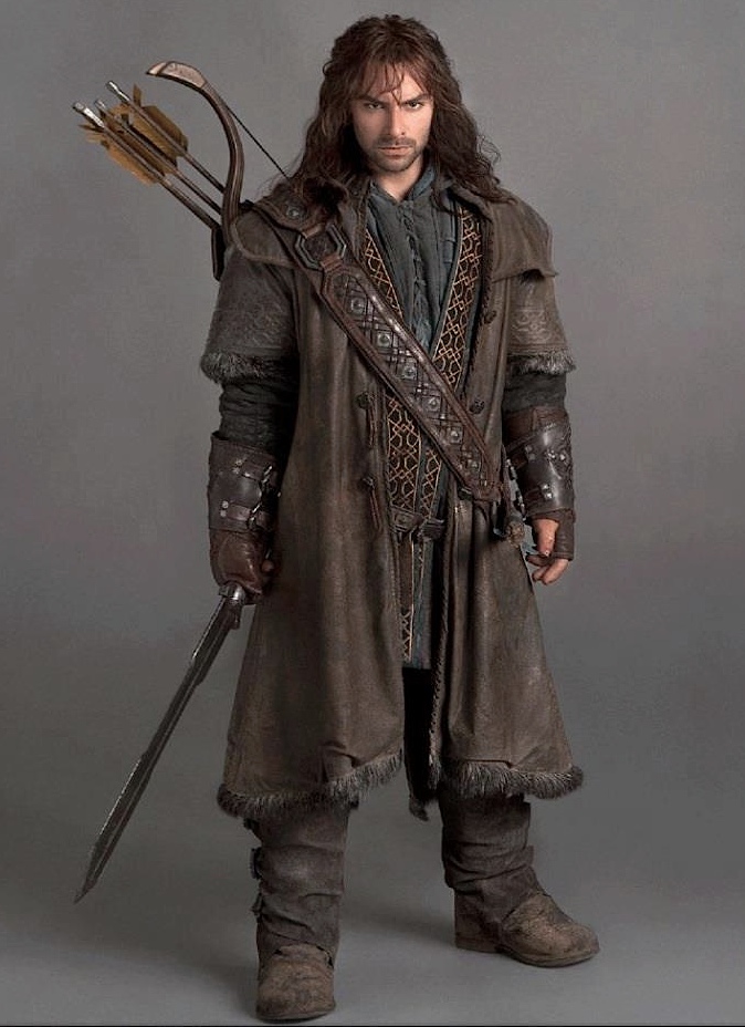 Aidan Turner as Kili in photo from Brian Sibley's Official Movie Guide for The Hobbit: An Unexpected Journey