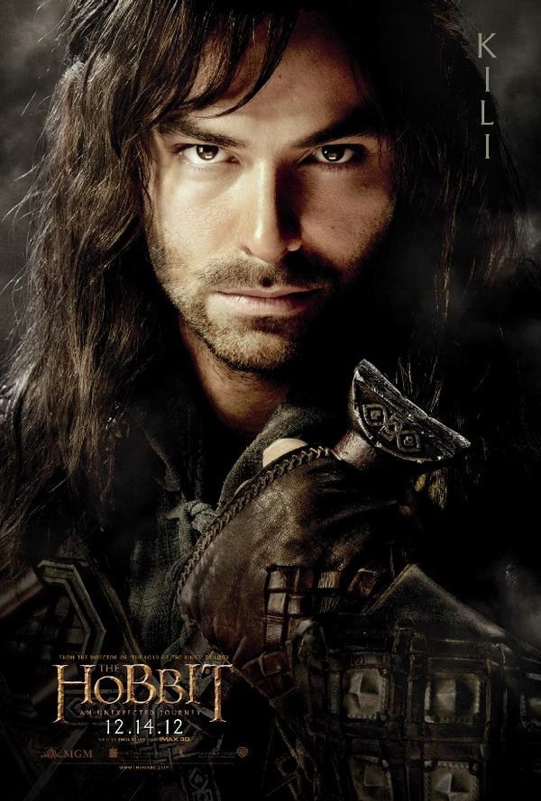 Aidan Turner as Kili in poster from The Hobbit: An Unexpected Journey