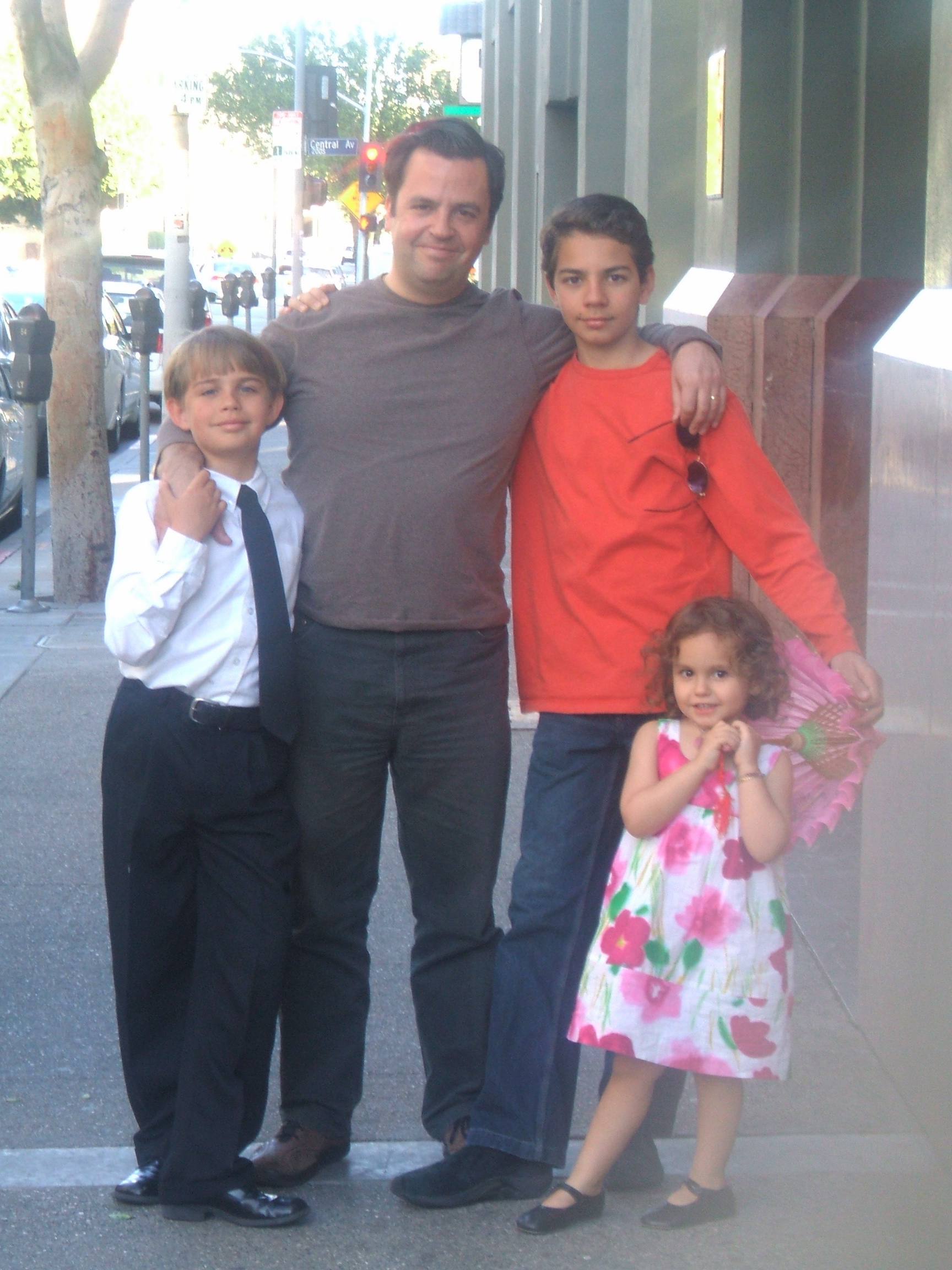 The Carrasco siblings with their dad (from left to right): Sebastian, Salvador, Juan-Salvador, and Cassandra.