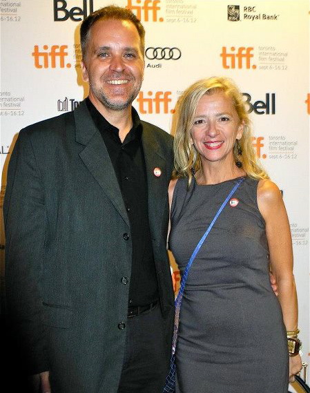 Michael Oosterom and his wife actress Zachary Barton at the premiere of 