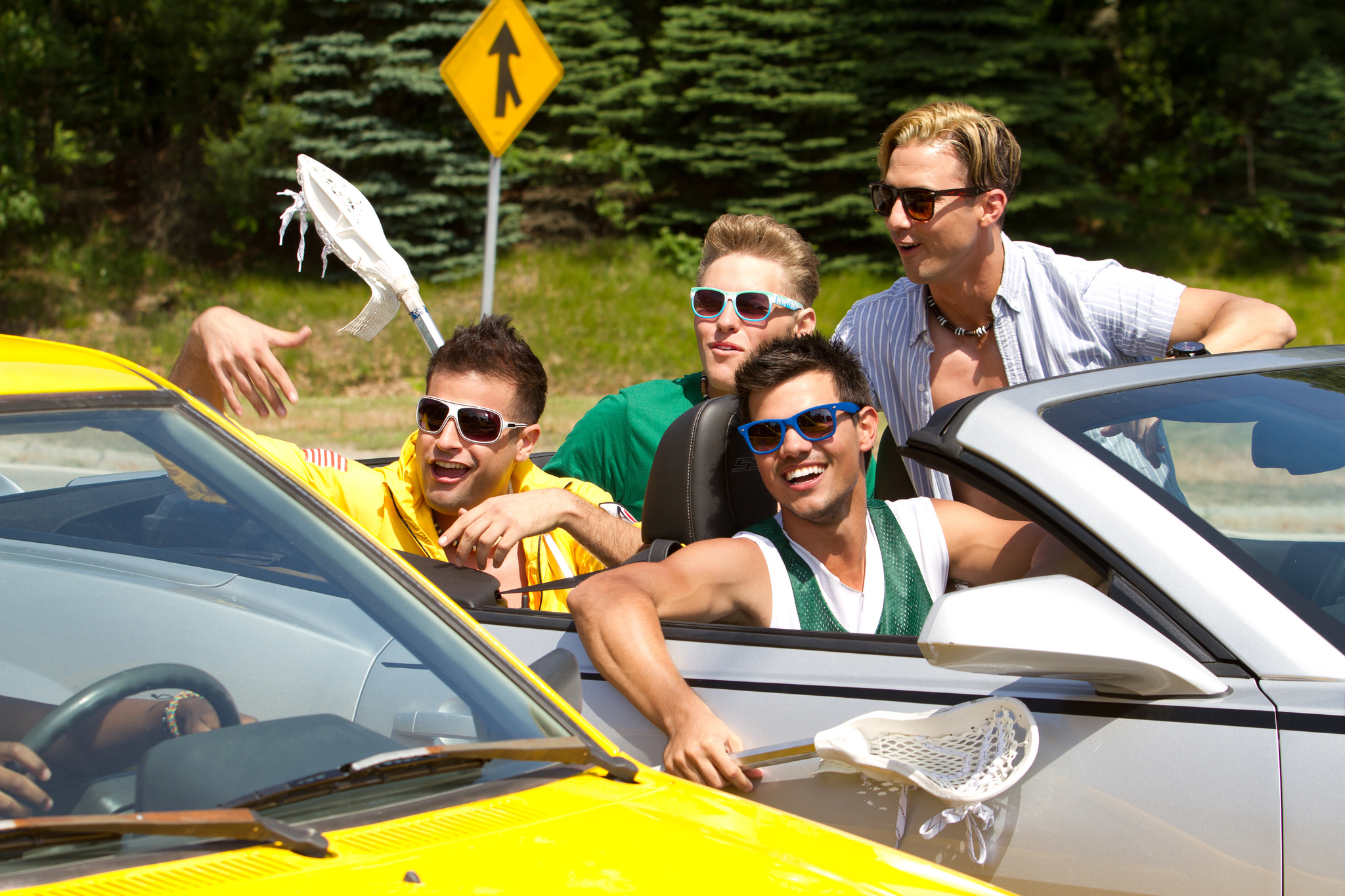 Still of Jared Sandler, Milo Ventimiglia, Taylor Lautner, Chris Titone and Nadji Jeter in Nebrendylos 2 (2013)