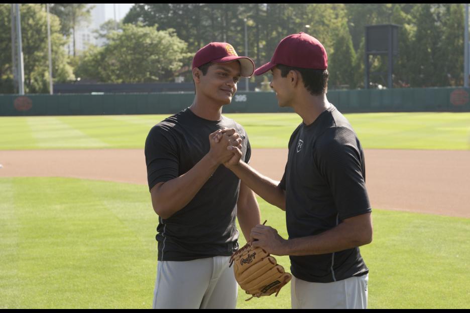 Still of Madhur Mittal and Suraj Sharma in Million Dollar Arm (2014)