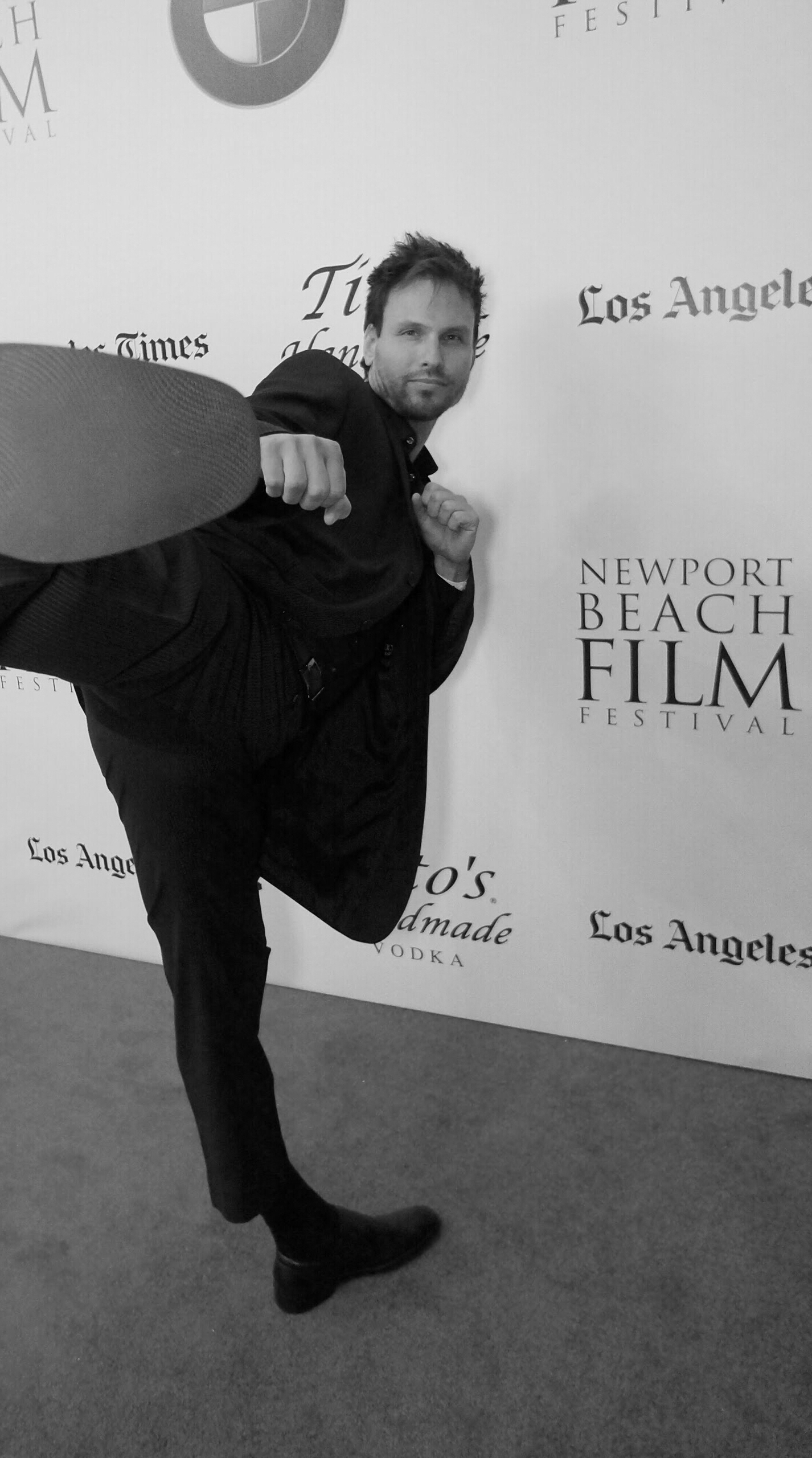 Tamas Menyhart at the Newport Beach film festival opening night with Russell Crowe's movie 