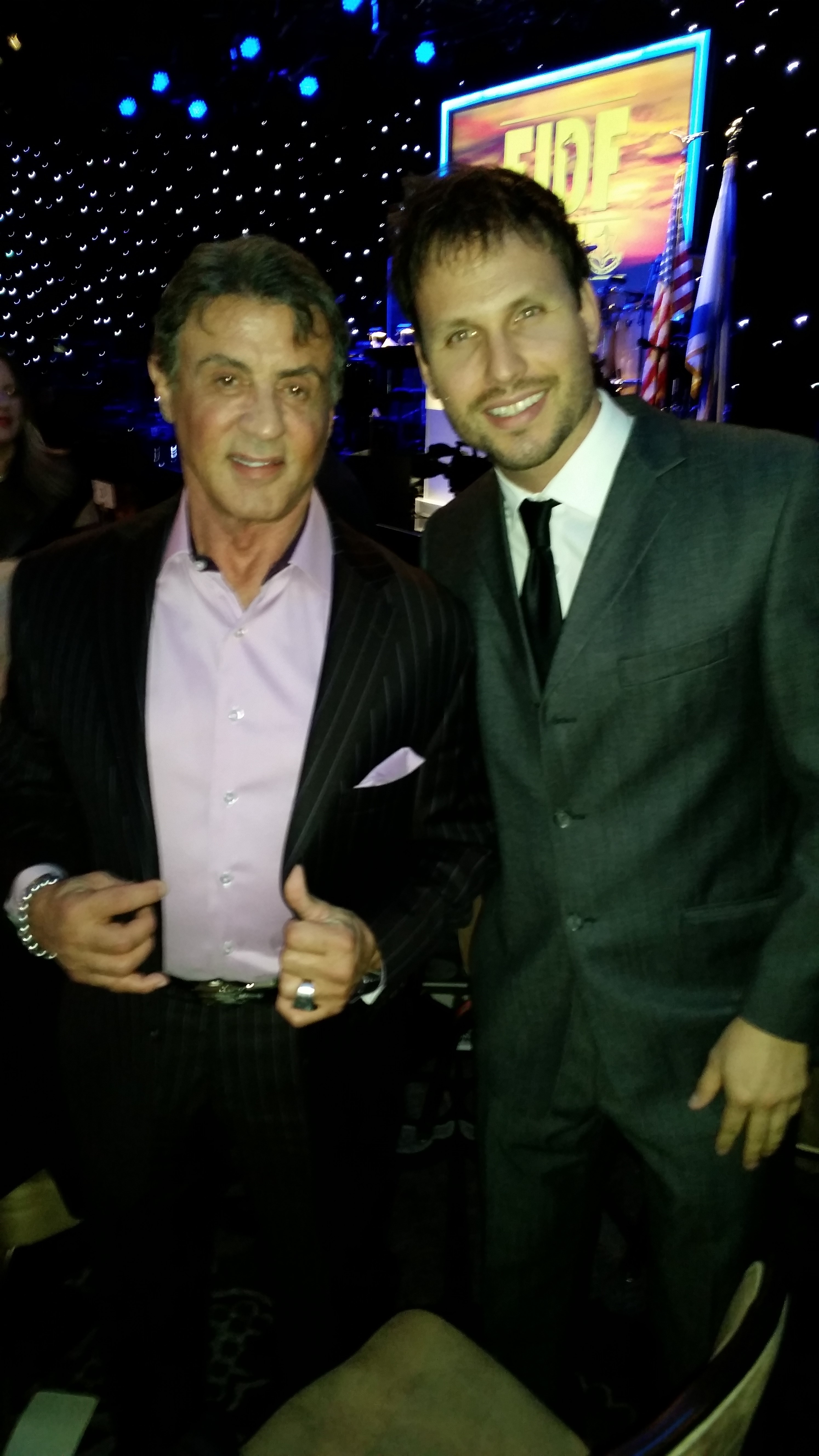 Tamas Menyhart and Sylvester Stallone