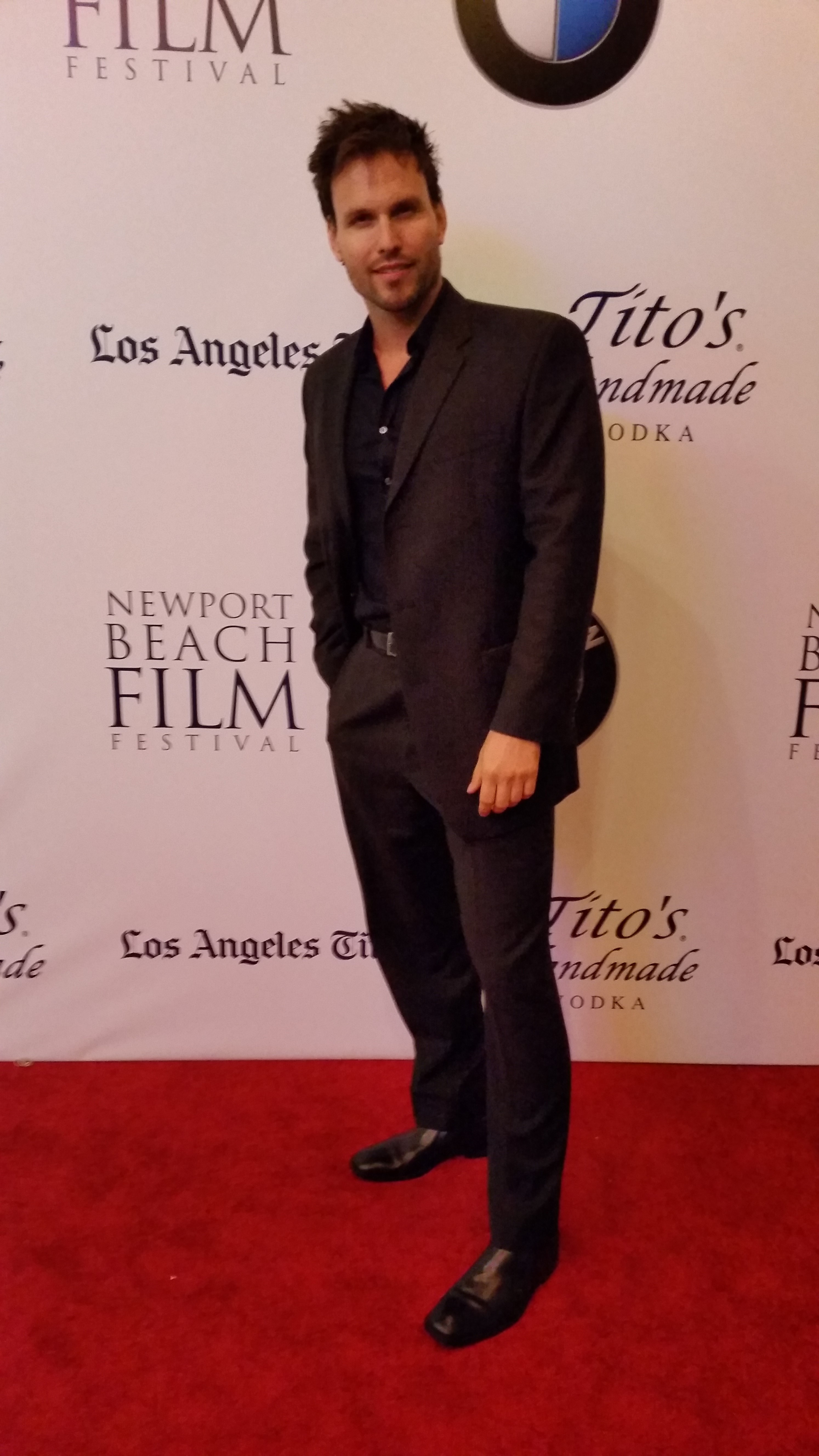 Tamas Menyhart red carpet arrival at the Newport Beach Film Festival