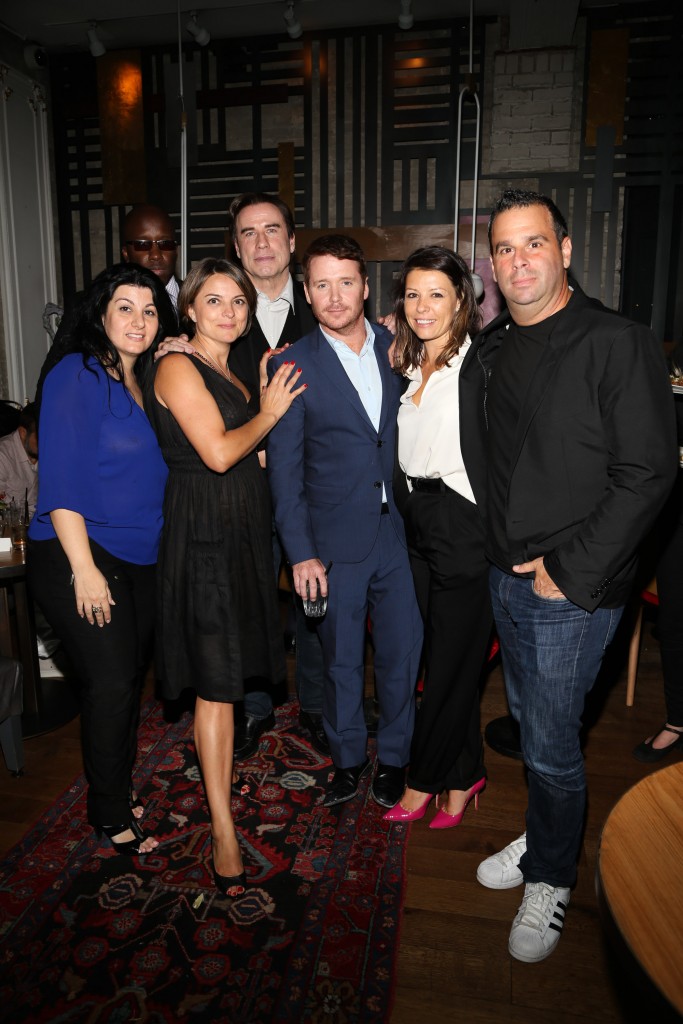 Actor John Travolta and director Kevin Connolly Producer Actor D-Teflon Producer Randall Emmett attend the 'Gotti' Party hosted by Ciroc and Stella Artois at Byblos on September 11, 2015