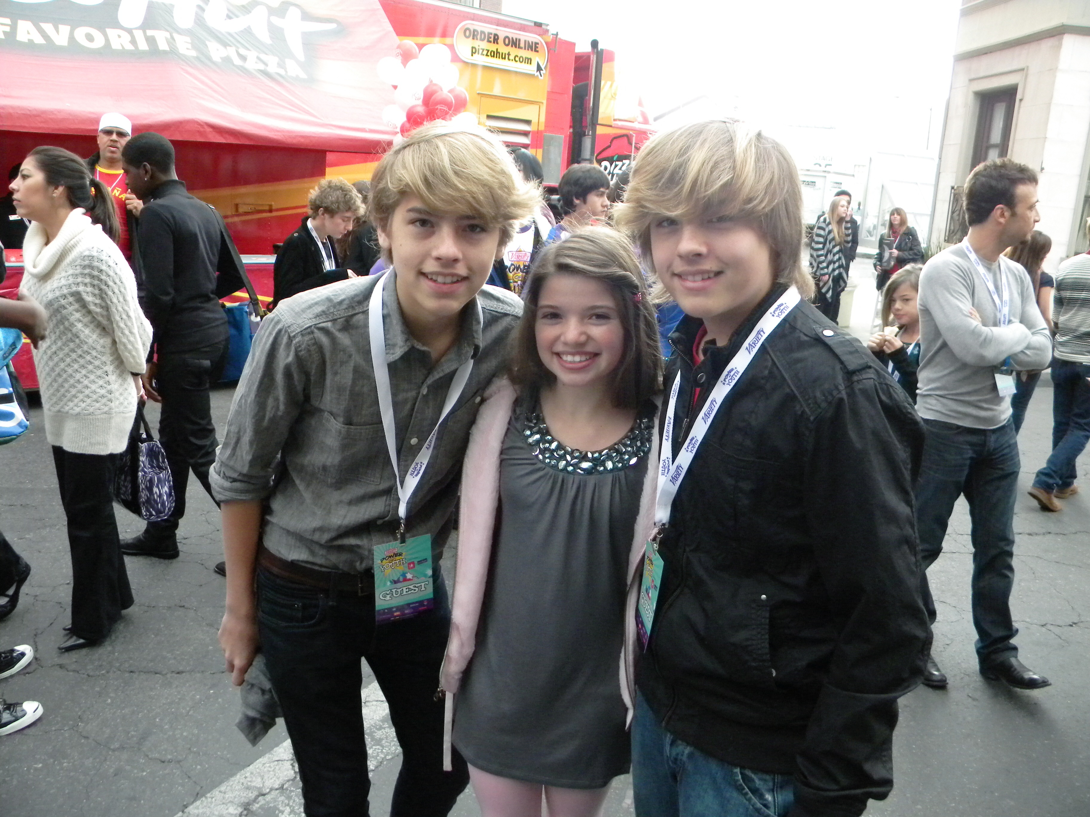 Jadin With Dylan & Cole Sprouse At The Power Of Youth Event.