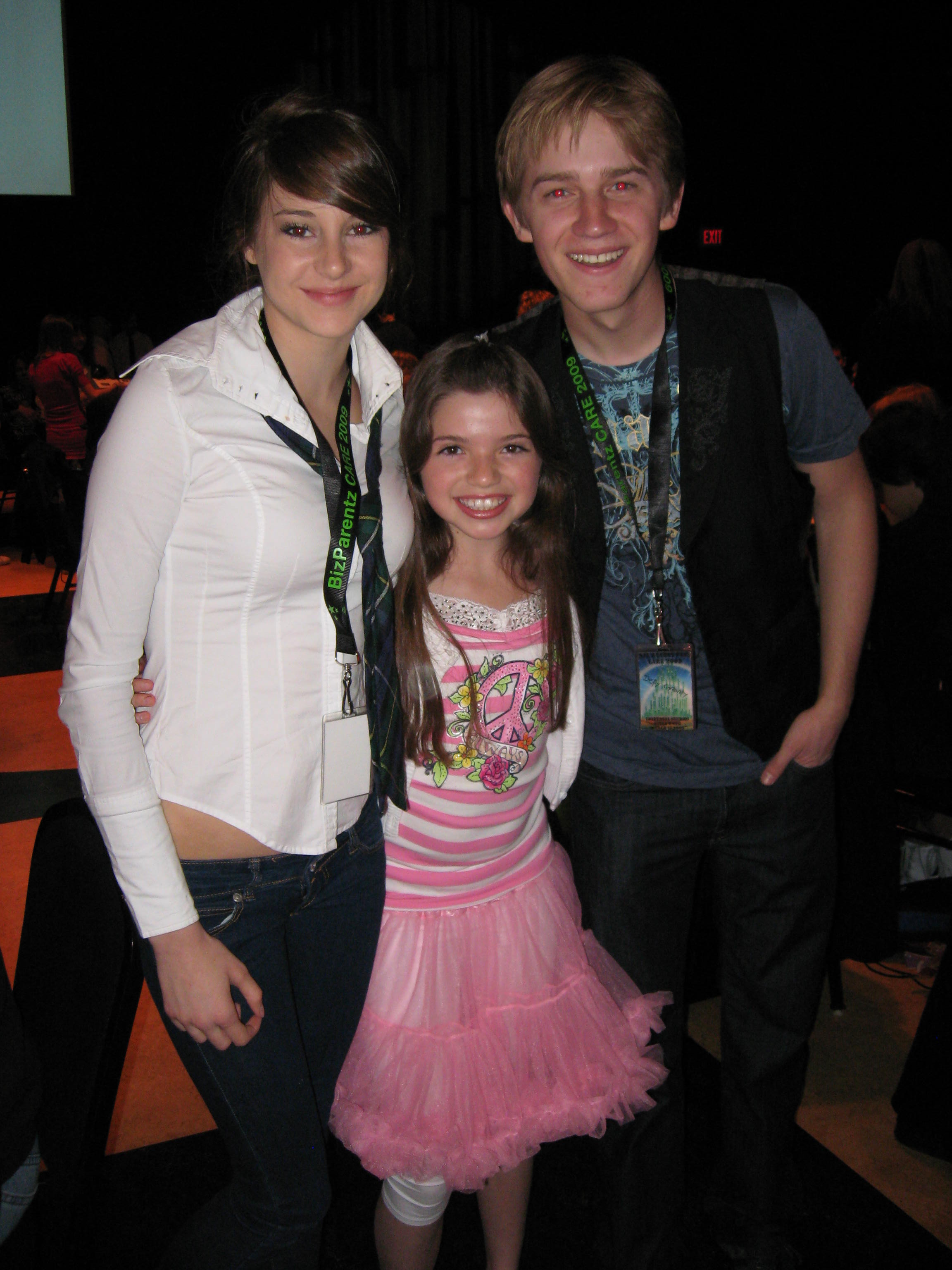 Jadin with Shailene Woodley and Jason Dolley at the CARE AWARDS.