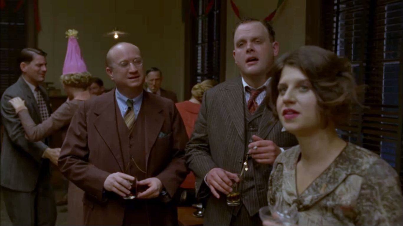 John Harrington Bland, Ryan Woodle, and Erin Fogel in a still from Boardwalk Empire, Episode: Resolution