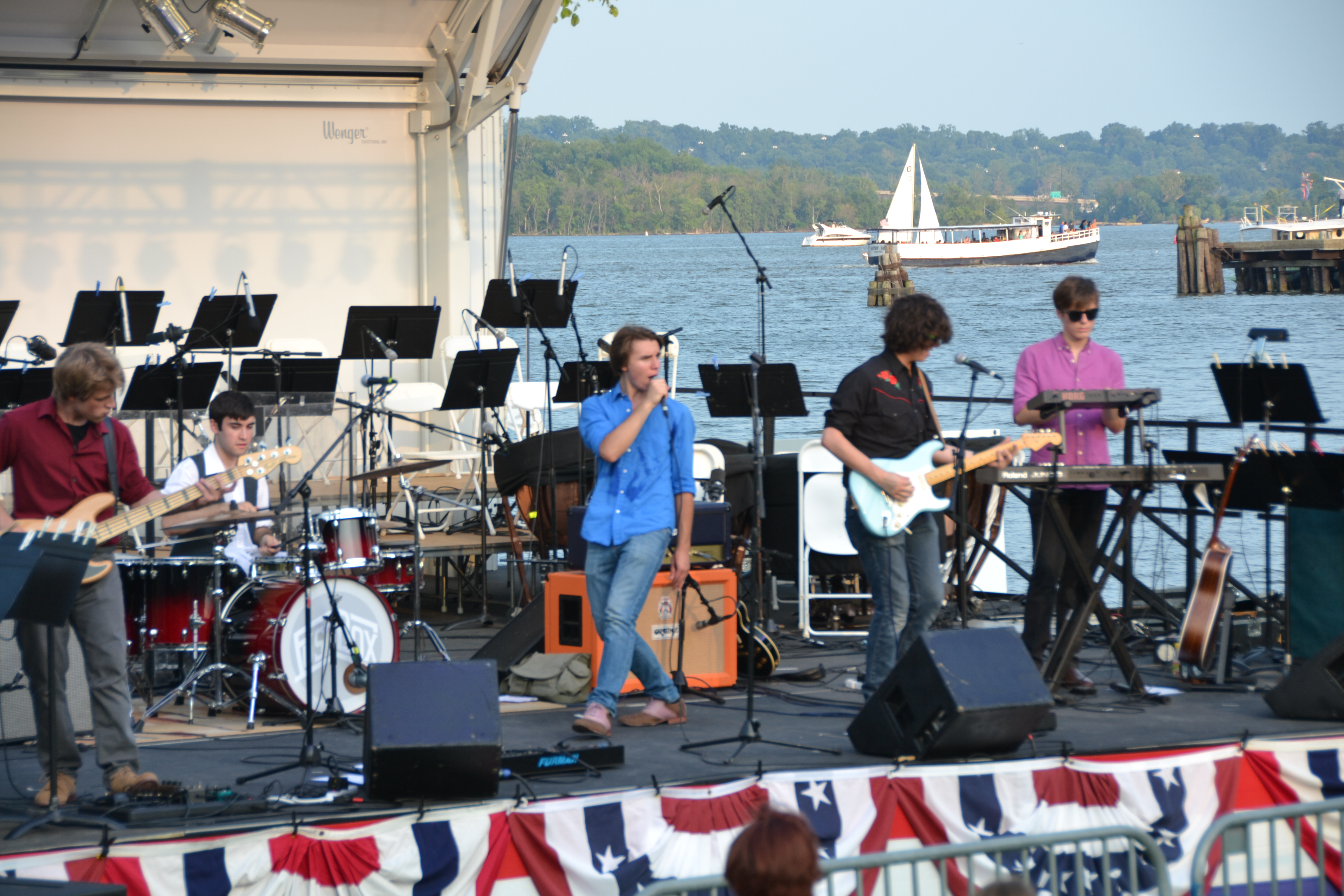 Fuse Box Band and lead singer Kent Jenkins perform at Alexandria's 2014 Birthday Celebration on the Potomac River