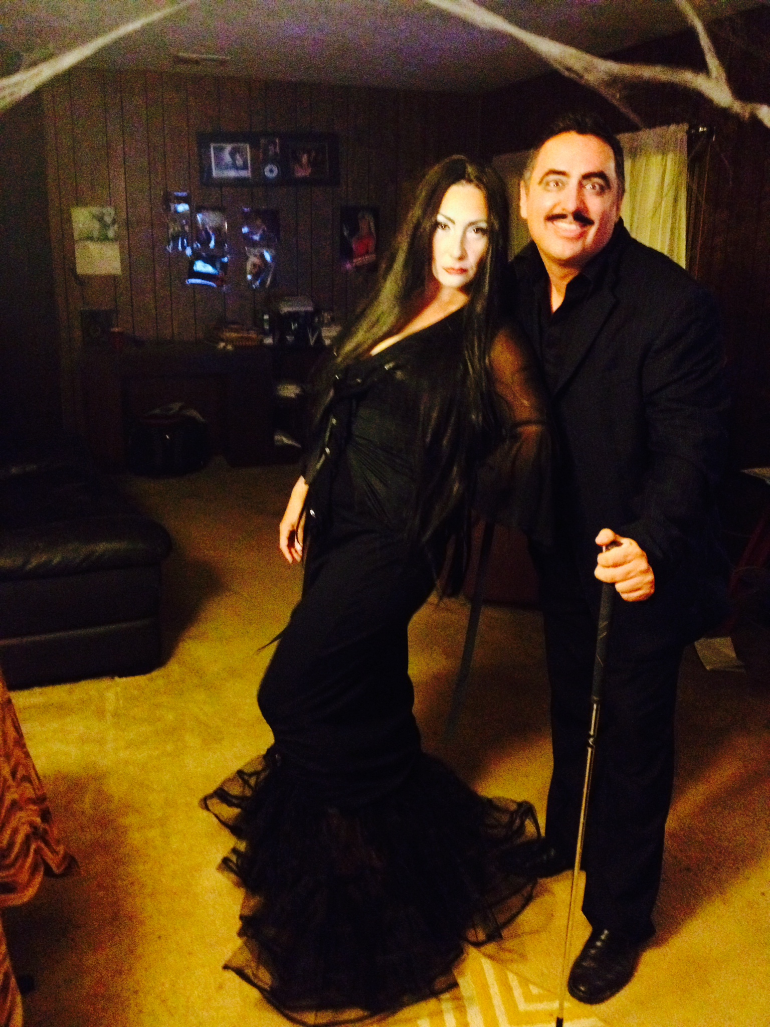 Morticia and Gomez Addams portrayal by Efthemia Papadopoulos and Gabriel Valencia 2014.