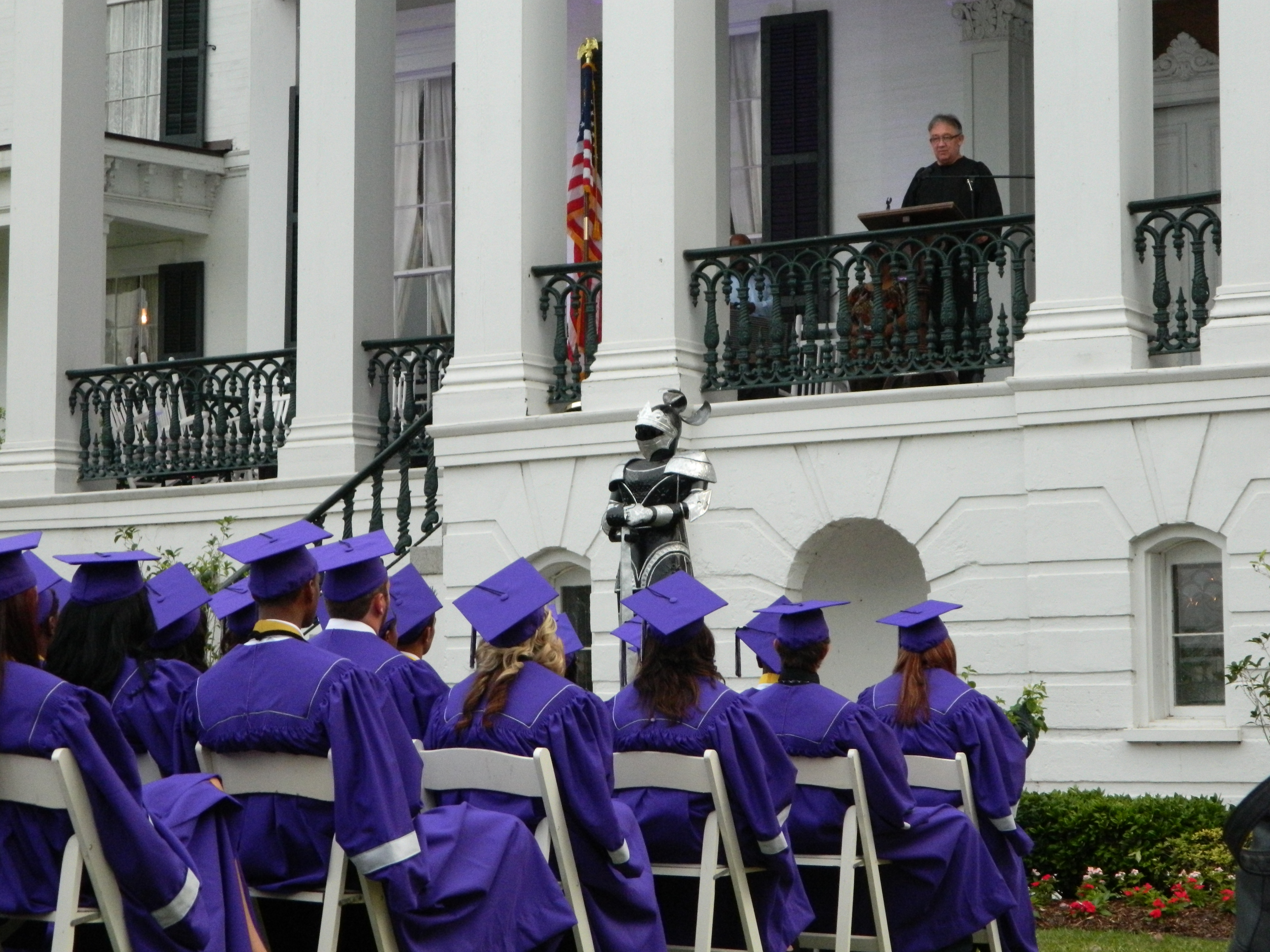 Dennis delivering Commencement Speech at Iberville Math, Science and Arts West High School 2011-2012 Graduation Ceremony at Nottoway Plantation, Plaquemine, Louisiana.