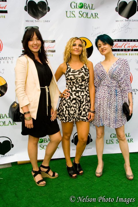 Co-stars of Night of the Alien Shannon Lintner, Stazz and Tabetha Wallace the MTV Pre-Awards Eco Lounge Event.