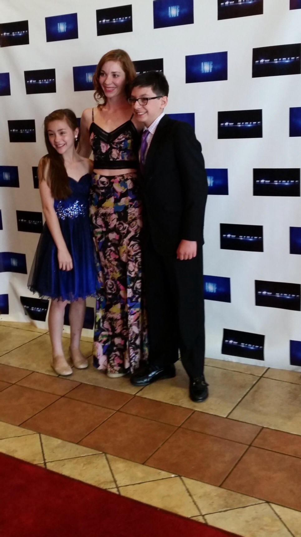 Claire Tablizo, Caitlin Rose Williams, and Evan Materne at the Now Hiring Movie premiere in San Antonio, Tx