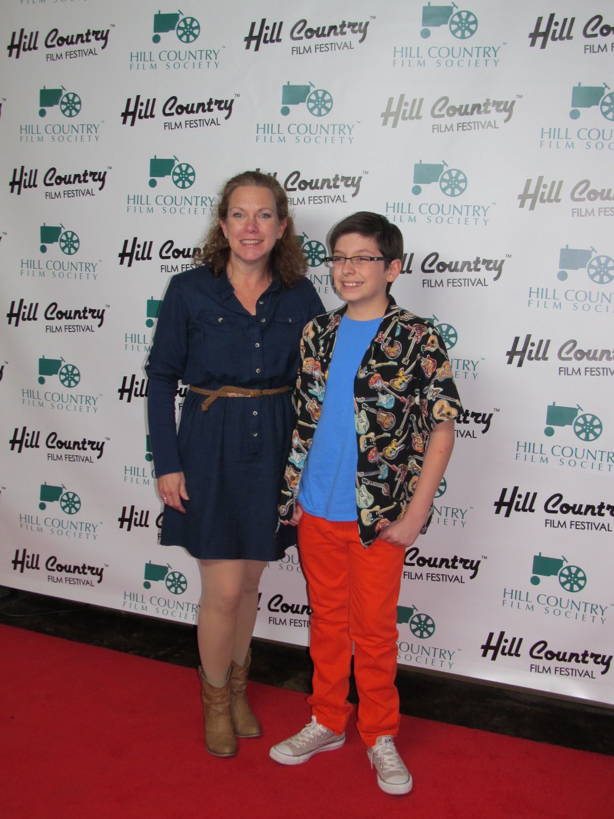 Peggy Schott and Evan Materne at the Texas Premiere of Detention